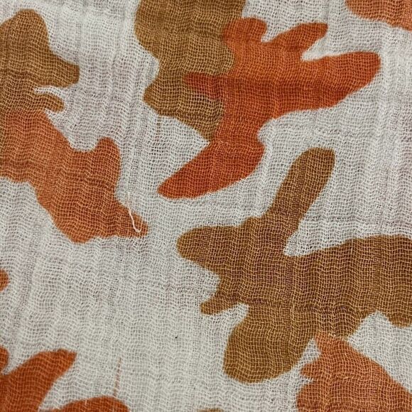 Aden + Anais Orange Camo Baby Swaddle Blanket Lovey Muslin Cotton Camouflage - Picture 7 of 7